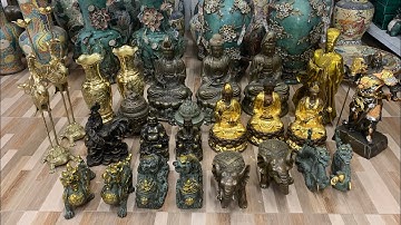 Quan Công_Gia Cát Lượng_Bình Tứ Linh_Voi Tài Lộc_Hổ Đứng Hủ Tiền_Cặp Hạt Đồng.21/12 #ĐồĐồngTháiHưng