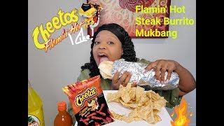 Extra flamin' hot cheetos steak burrito ...