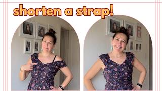 How to shorten a strap on a dress or shirt. SOO EASY! @NoTraceShop