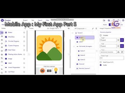 My First App Part 5 code button camera