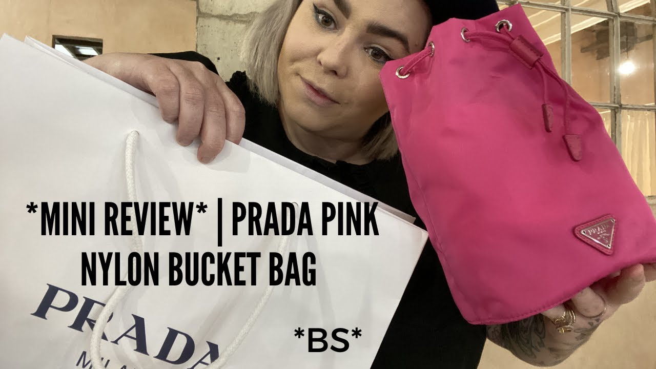 PRADA PINK NYLON BUCKET BAG | LUXURY SHOPPING REVIEW | BICESTER VILLAGE |  LUXURY SHOPPING - YouTube