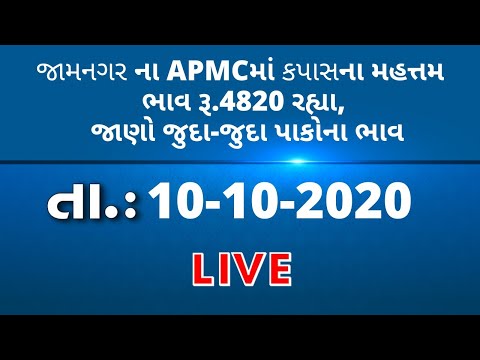 ગુજરાતની બધી જ APMCના તા.10-10-2020 દરેક પાકના ભાવ LIVE । TV9 NEWS