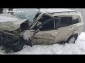 23.12.2020г - в Сахалинской области столкнулись два внедорожника Mitsubishi Pajero и Nissan Terrano.