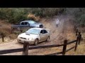 Subaru STI Attempting to pull out a Toyota Tundra that was stuck at Hollister Hills till rope broke