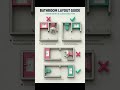 Bathroom Layout Guide | Door Swing and Clearance Tips #Shorts