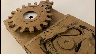 Steampunk Cardboard Mechanical Cards Tutorial