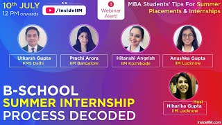 BSchool Summer Internship Process Decoded | MBA Students' Tips For Summer Placements & Internships