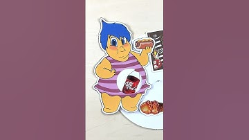 Funny Paper Crafts with Fat Joy from Inside Out 💙#insideout #insideout2 #papercraft #insideoutjoy