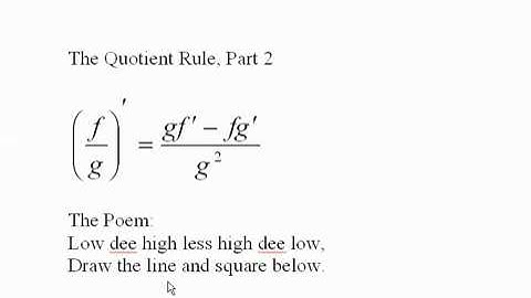 Calculus: (14) The Quotient Rule, Part 2 شرح مادة الكالكولس