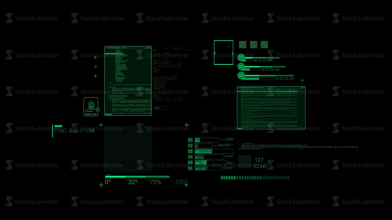 Hacker textures, elements of code and interface on the alpha channel ...