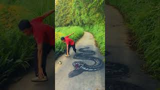 The Mystery of the Giant Snake On The Road! #funny
