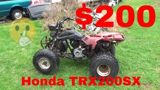 1988 Honda TRX200SX, $200 Craigslist Deal, First Look!