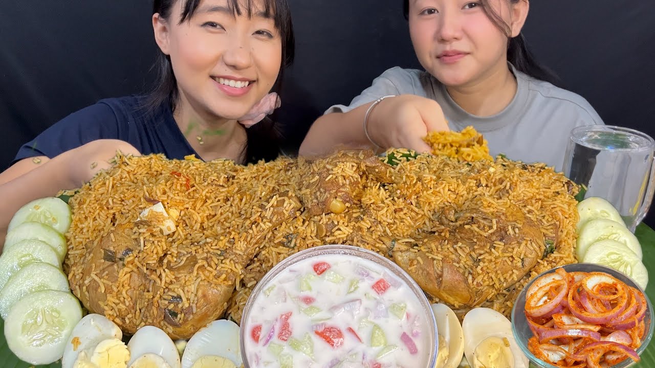 🔥Chicken Biryani with Raita🔥|| Homecooked Food|| Indian, Northeast Mukbang 