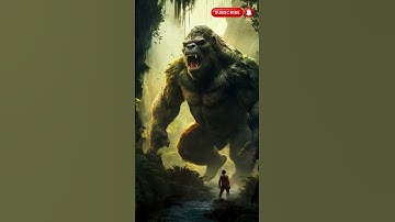 Terrifying Footage: King Kong-Like Creature Meets Giant Python in the Jungle #kingkong