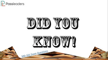 Cisco 300-101 Exam Questions