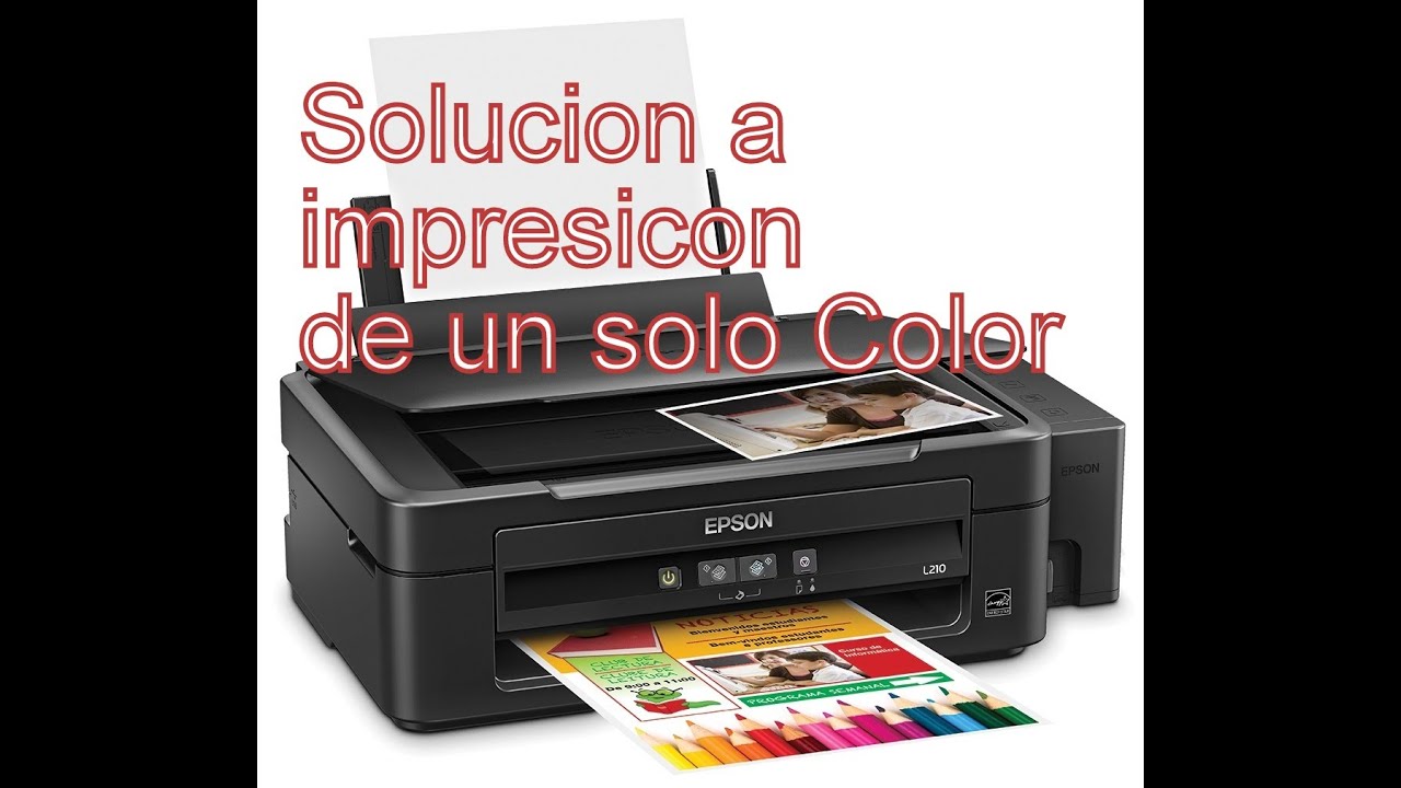 Solucion a Impresión de un solo color impresoras epson - YouTube