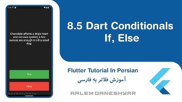 8.5 Quiz | Dart Conditionals If, Else | استیتمنت های شرطی اِف، الز
