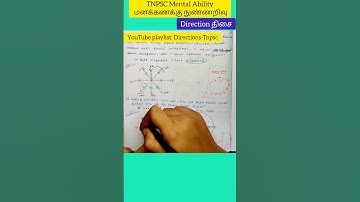 Directions திசைகள் Problems for Tnpsc all groups | Mental Ability | Group 1,2,3,4 & VAO