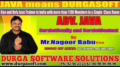 Adv Java || "ServletConfig"​ || by Nagoor Babu Sir