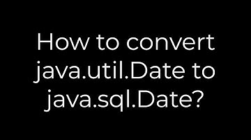 Java :How to convert java.util.Date to java.sql.Date?(5solution)