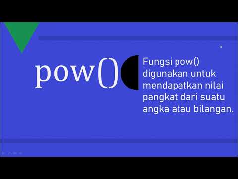 Video: Apakah maksud POW dalam Python?