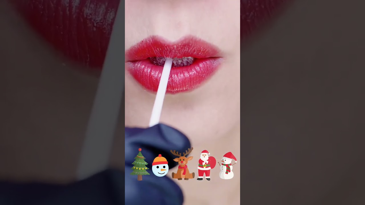 ASMR eating, comida emoji crujiente relajante, gelatina navideña, mukbang jelly, food challenge 