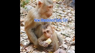 Poor New Abandoned Baby Girl Looking So Hungrily So Happy Got Banana For Eating