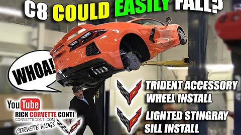 CAN A C8 2020 CORVETTE FALL OFF THE RACK & STINGRAY SILL PLATE INSTALL!