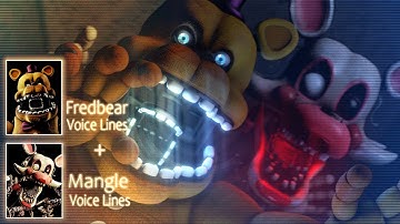 [FNAF/SFM] Fredbear Voice Line + Mangle Voice Line Animation