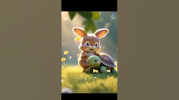 rabbit and turtle friendship❤️ #ai #animals #viralvideo #funny #cartoon #comedy #flowers #friends