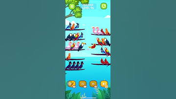 Bird sort puzzle walkthrough challenge level 96/complete levels #trending #viral #gameplay