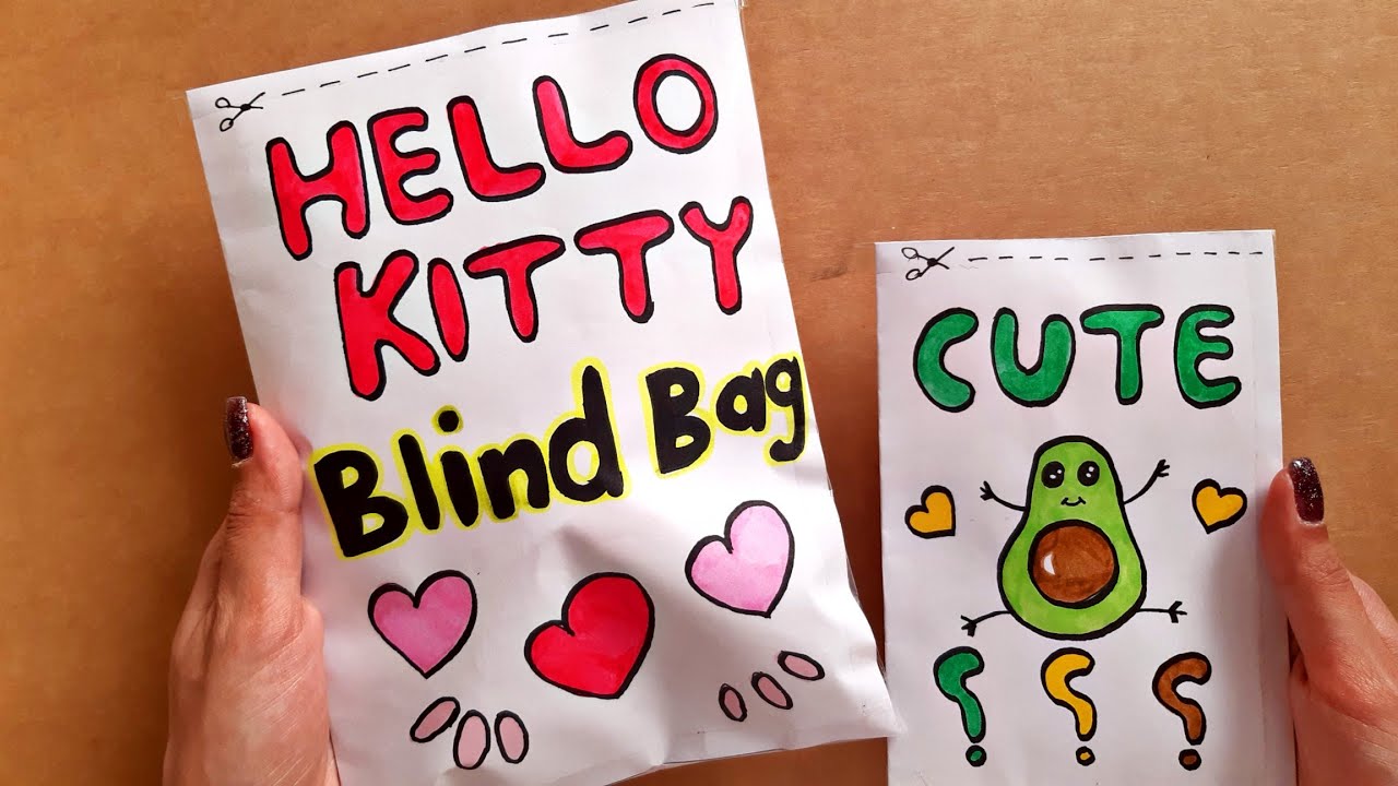 Blind Bag paper 💖 Hello Kitty 🎀 ASMR / satisfying opening blind bag ...