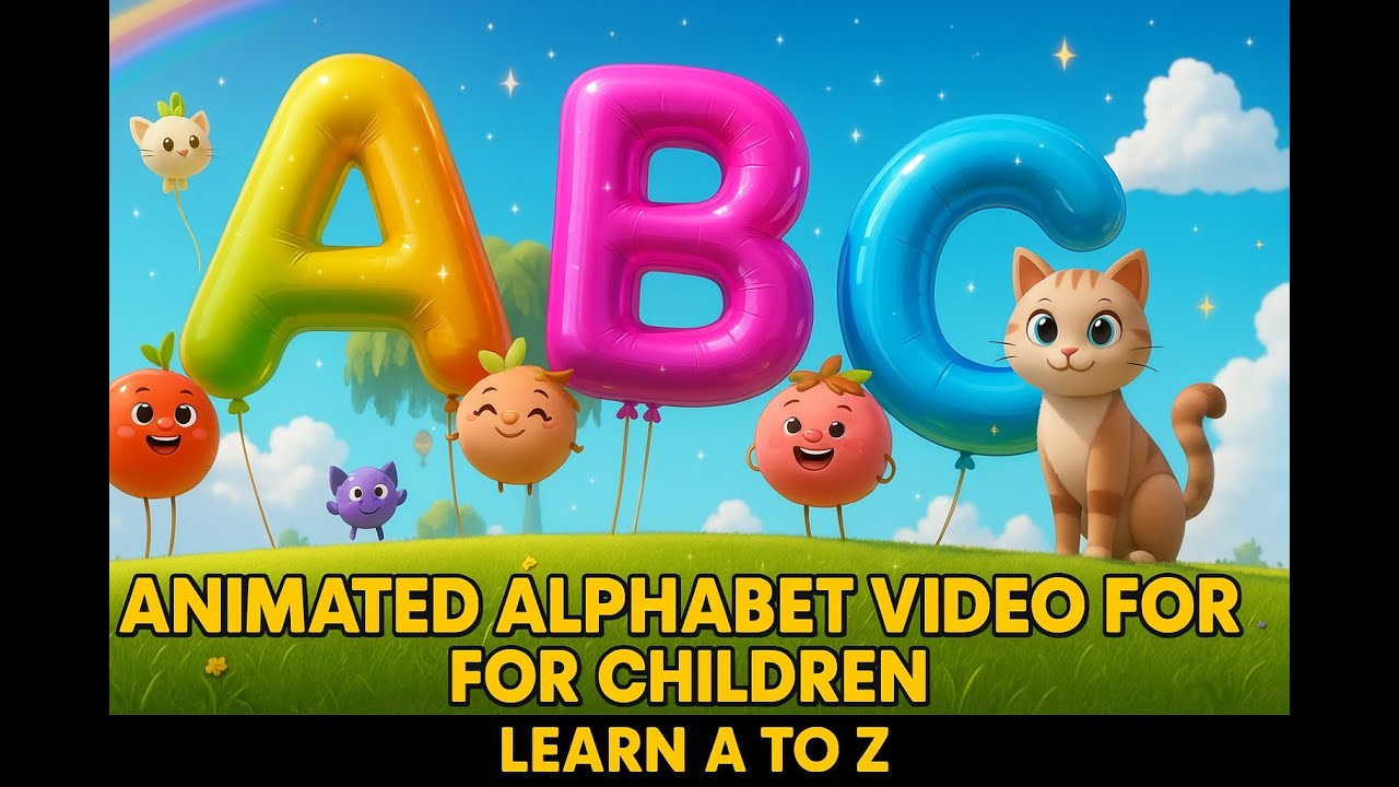 Animated Alphabet Video for Children | Learn A to Z - YouTube