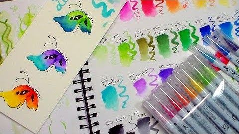 Kuretake Zig Clean Color Real Brush Pen Review, Demo & Comparison