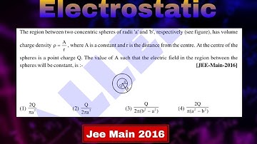 ELECTROSTATICS JEE MAIN 2016 || IIT-JEE ADVANCED || ELECTROSTATIC ADVANCE PROBLEMS