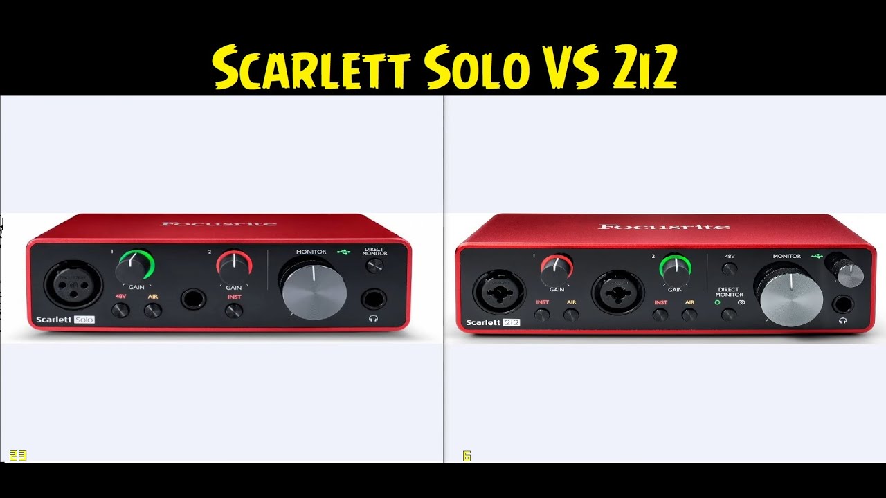 Scarlett Solo VS Scarlett 2i2 - Noob Comparison 