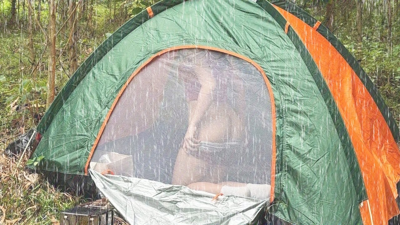 Solo Camping in the Rain | A Peaceful Day Alone in the Park