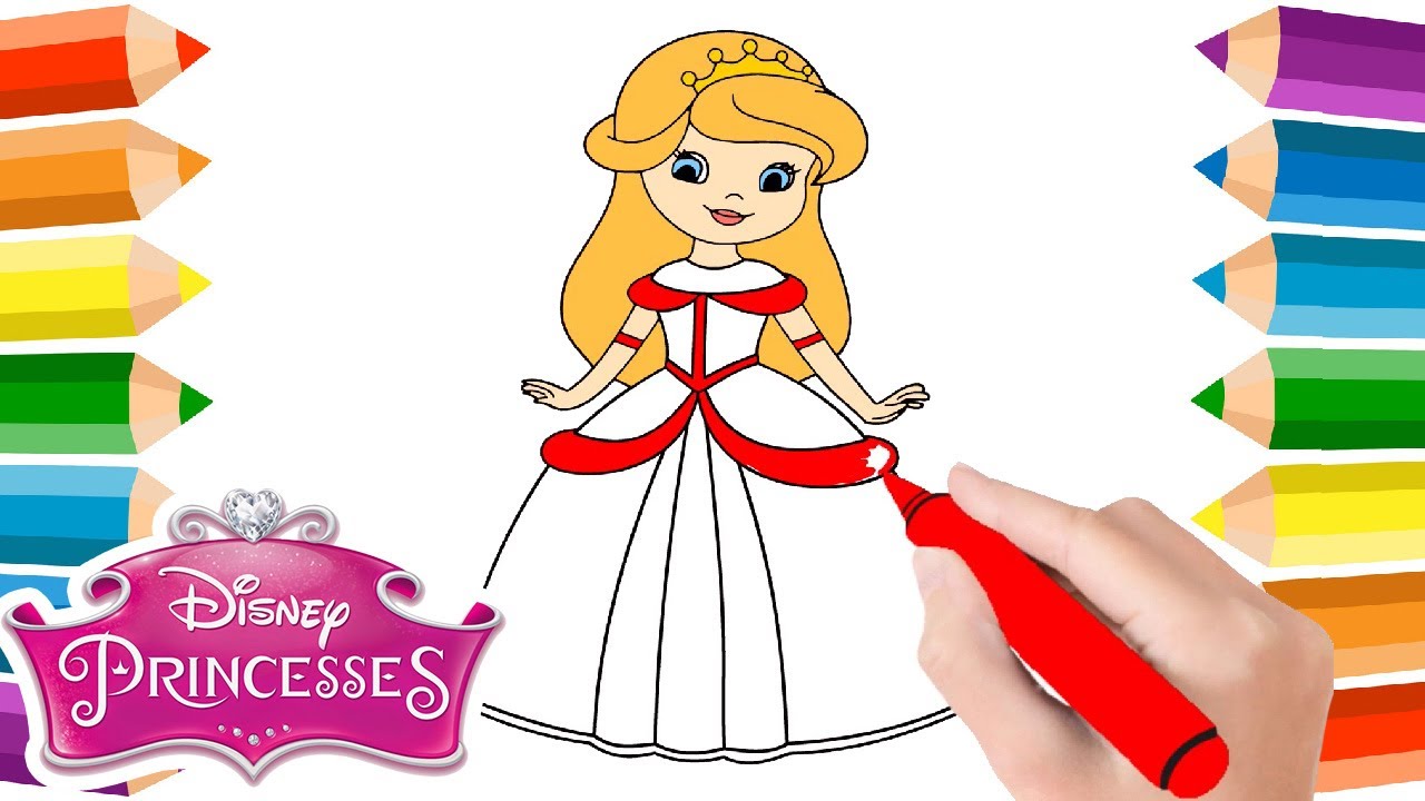 coloriage princesse comment dessiner colorier disney dessin fille youtube spiderman