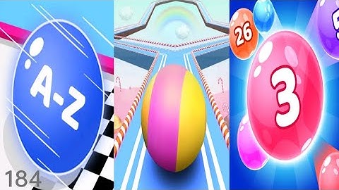 A-Z Run vs Candy Ball Run vs Marvel Run - Triple Gameplay 184 (Android/iOS).