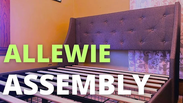 Allewie Bed Frame with 4 Storage Drawers and Wingback Headboard Assembly | Brij Wingback Storage Bed