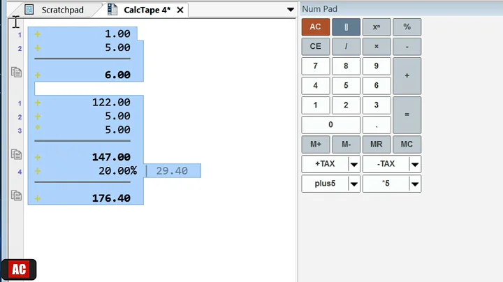 CalcTape Pro - Tape Calculator on Windows