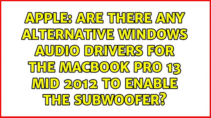 MacBook Pro Mid 2012 audio driver