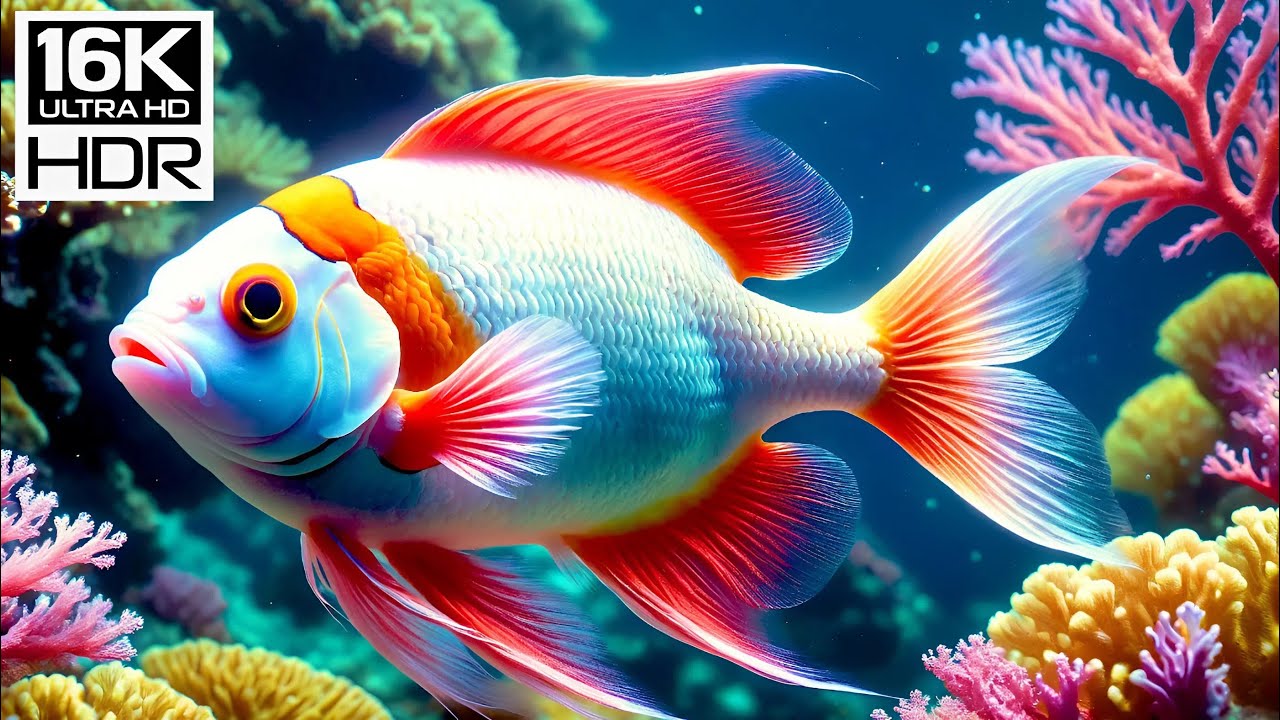 🐠 16K HDR | Wonders Beneath the Waves – Sharks, Rays & Vibrant Coral Reefs