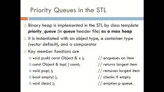 HEAP6 PriorityQueue ApplicationsAndSTL