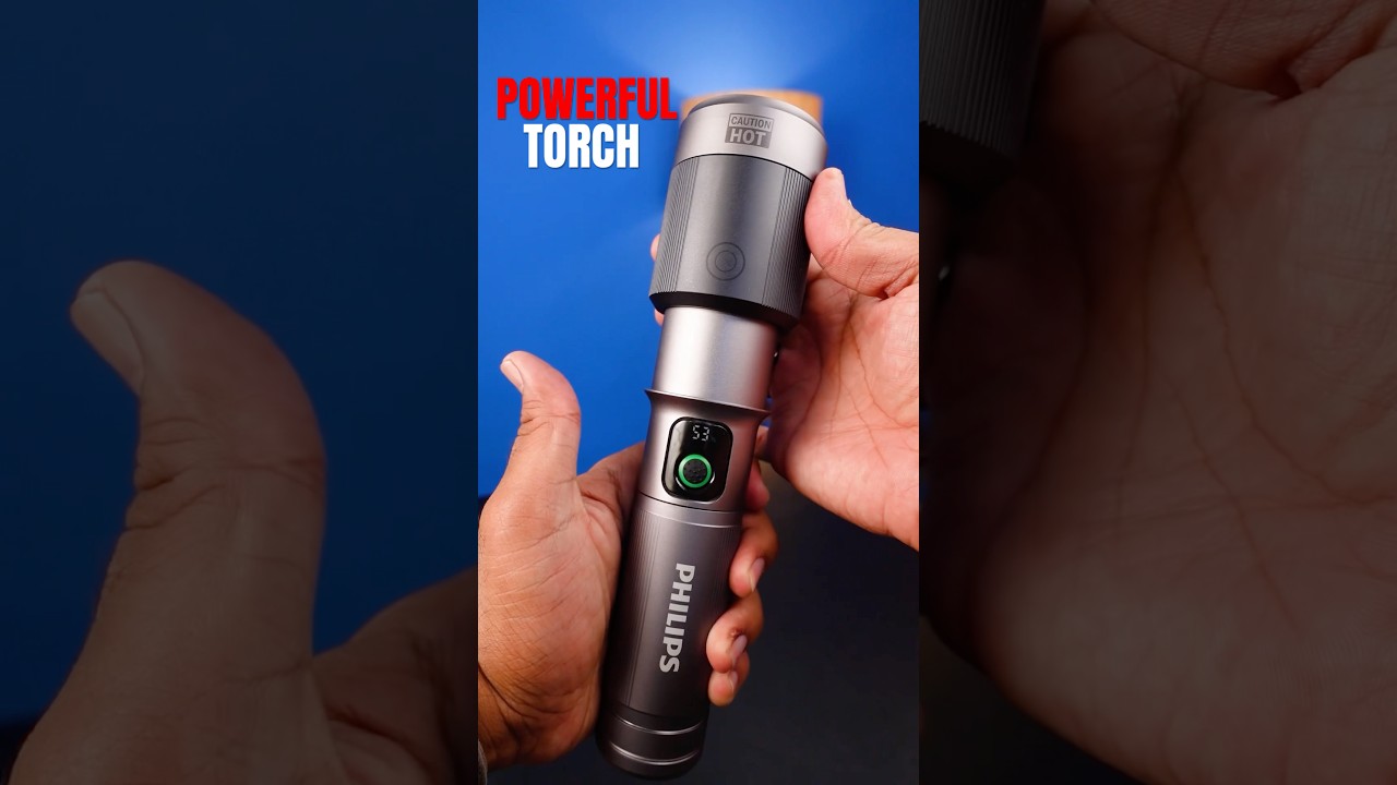 Powerful Torch with Long Battery Backup 🔋 Philips 4500mAh LED Torch 🔦⚡