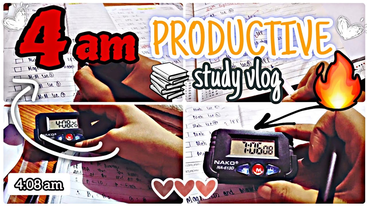 STUDIED TILL 4 AM 📚 : STUDY VLOG || Unlocking 4 AM PRODUCTIVITY 📈 - YouTube