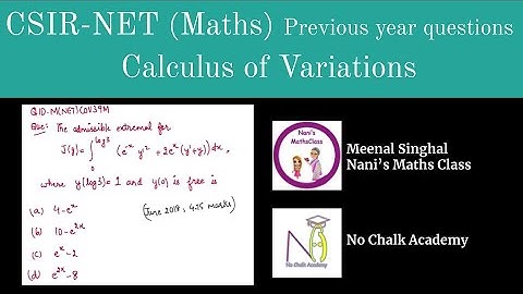 Calculus of Variation (Free end point problem) Question UGC NET (Q.ID.M(NET)CoV39M)