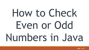 How to Check Even or Odd Numbers in Java