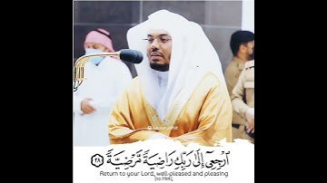 {ارْجِعِي إِلَى رَبِّكِ رَاضِيَةً مَرْضِيَّةً} تلاوه خاشعه بنبرة مؤثره الشيخ ياسر الدوسري حاله واتس