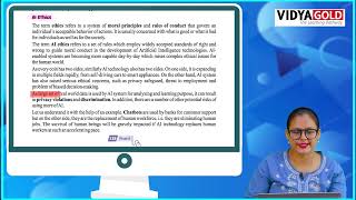Famous Ch 10 | Vidya Gold | Computer | Class 6 | Fields of Artificial Intelligence | For children Wealth